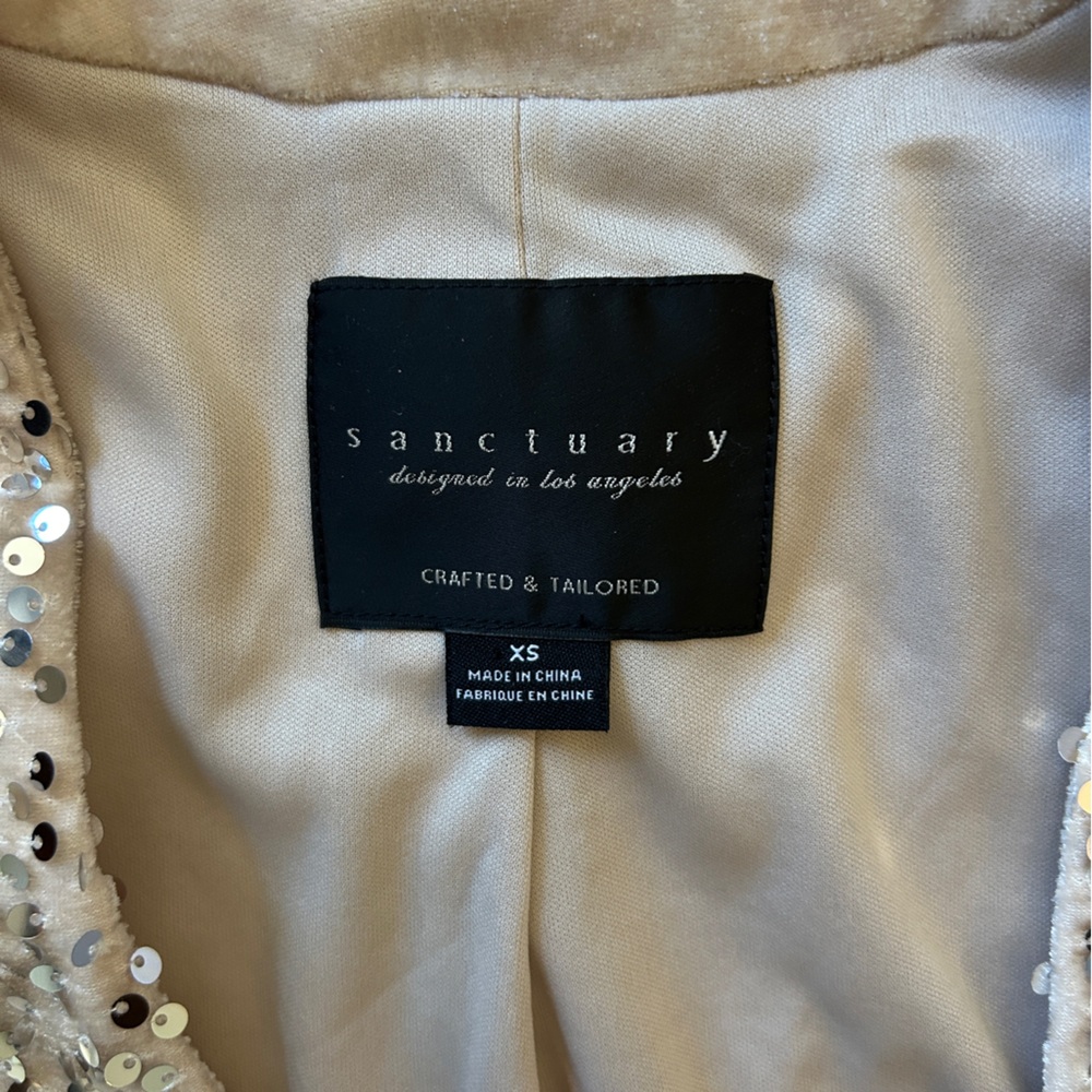 Sanctuary Silver Sequin Blazer - image 2